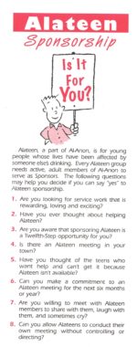 Alateen Sponsorship Is It for You?