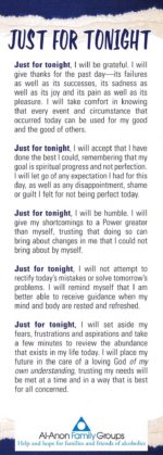 Just For Tonight - Bookmark