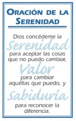 Tarjeta con la Oración de la Serenida