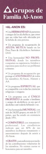 Lo que es y no es Al-Anon y Alateen (marcador)