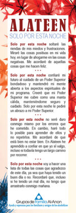 Solo por esta noche (marcador de libro-Alateen)
